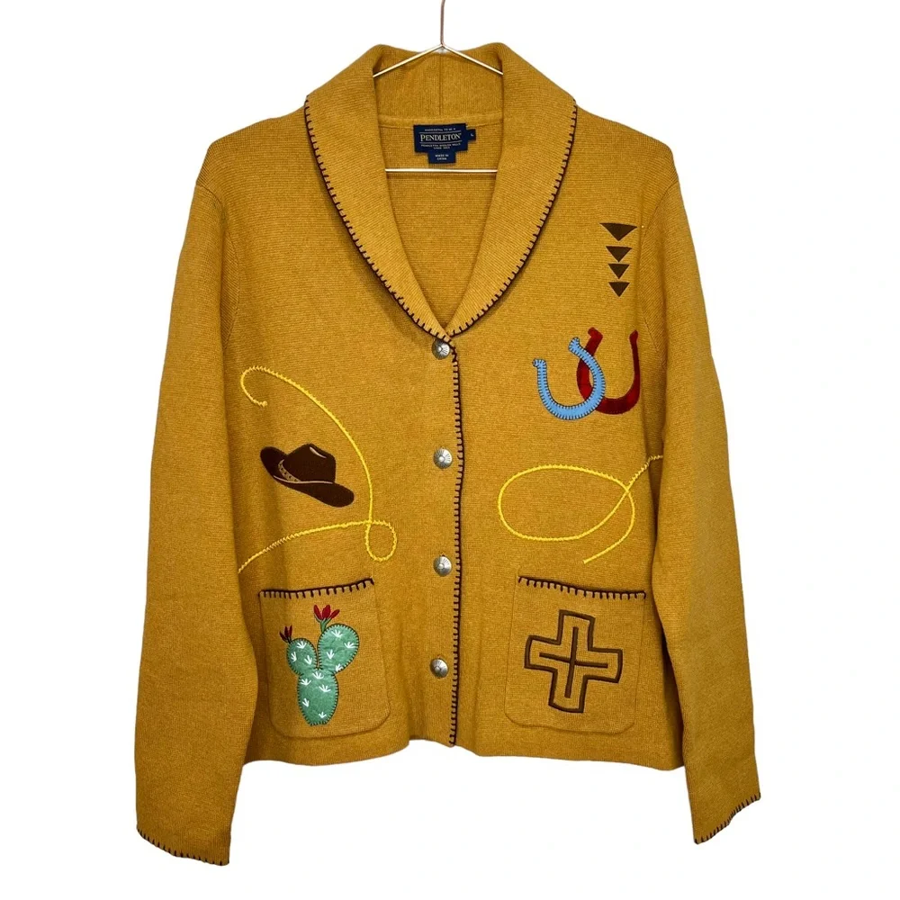 NEW Free People x Pendleton Souvenir Western Cardigan Large - Picture 4 of 10